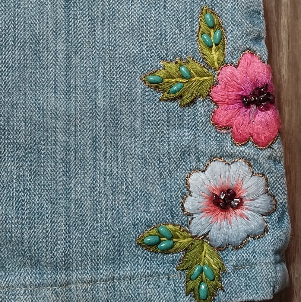 Dana Buchman Embroidered Jeans - Picture 3 of 13